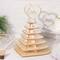 16" Natural Heart 7 Tier Wooden Cupcake Dessert Stand Love Topper Party Events